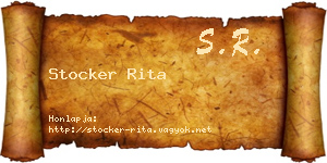 Stocker Rita névjegykártya